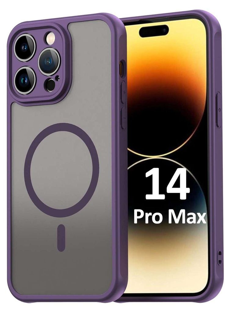Handyhülle für Apple iPhone 14 Pro Max Matt Case Schutzhülle Kratzfest Passgenau Lila