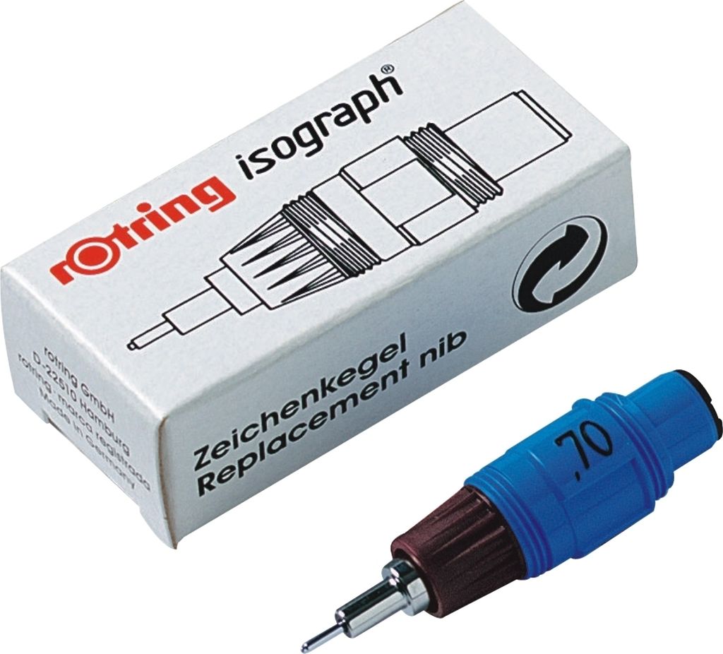 Zeichenkegel Isograph 0.35mm gelb Packung mit 10 Stück