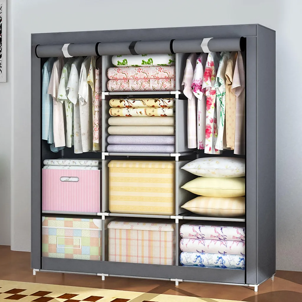 Armoire textile grande capacité avec étagères de rangement modulables - 7