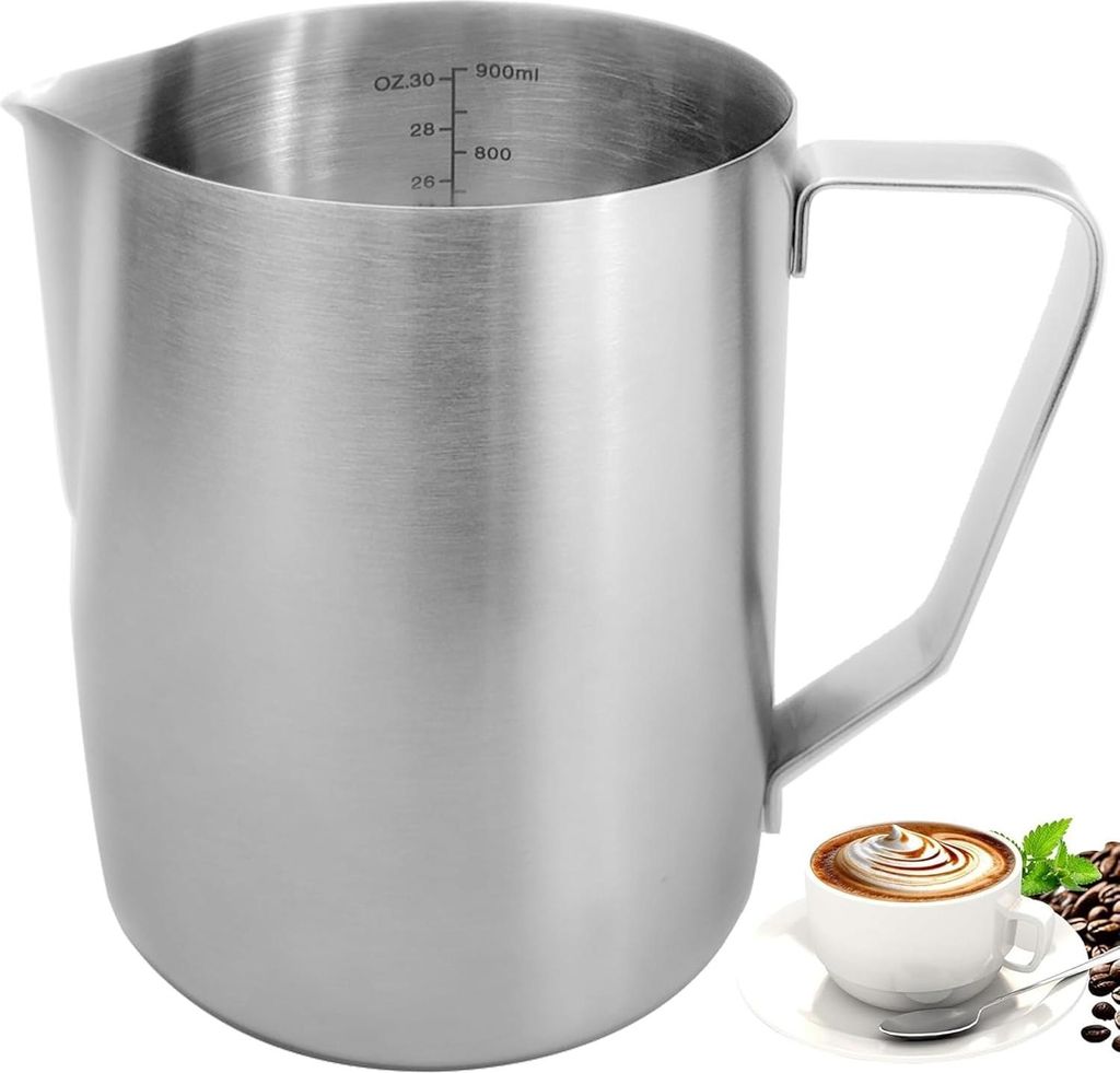 Milchkännchen - Edelstahl - 900 ml - Silber