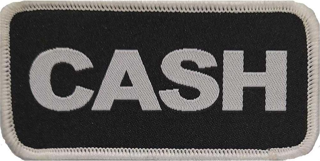 Johnny Cash - Standardgröße - Patch - Baumwolle RO4403 (Einheitsgröße) (Schwarz/Weiß)