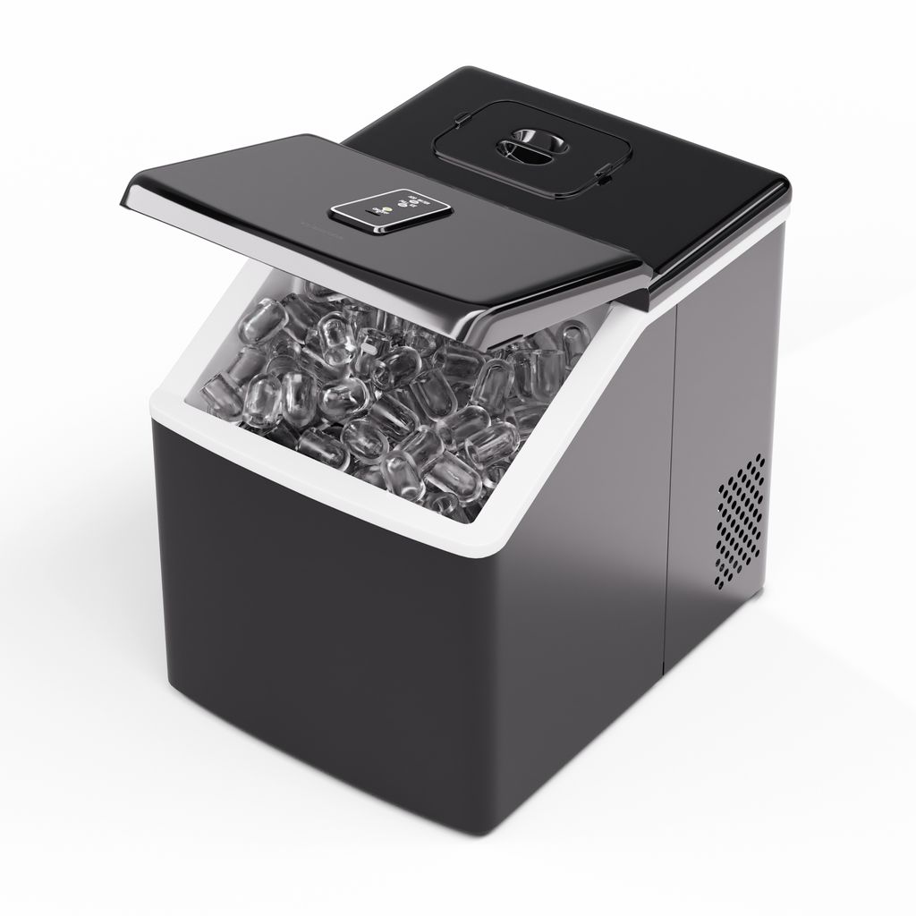 Klarstein Eiswürfelmaschine – Edelstahl, 13 kg/24 h, Touchscreen, kristallklare Eiswürfel, niedriger Energieverbrauch, Ideal für Partys/Garten...