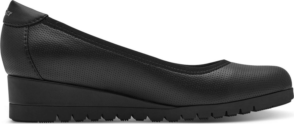 s.Oliver Damen Pumps Keilabsatz sportlich elegant 5-22300-42, Größe:37 EU, Farbe:Schwarz