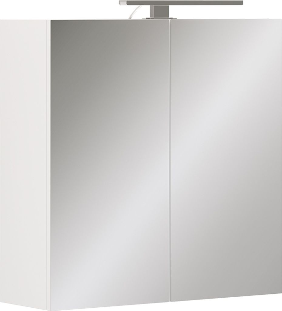 Vicco Badspiegelschrank Lavio, 60 x 60 cm mit LED-Beleuchtung, Weiß