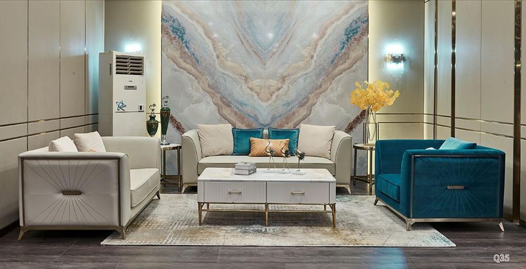 Luxus Möbel Sofagarnitur Couch Sofa Polster 321 Sitzer Tisch Couchtisch Couchen