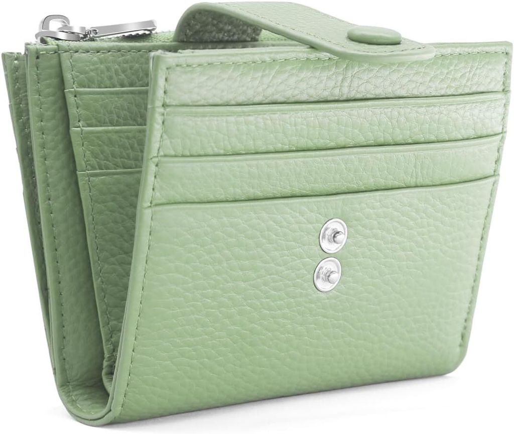 Damen Geldbeutel Leder Portemonnaie RFID Schutz Geldbörse Damen, Portmonee Frauen mit 13 Kreditkartenetui für Damen und Herren, Kleine Brieftasche