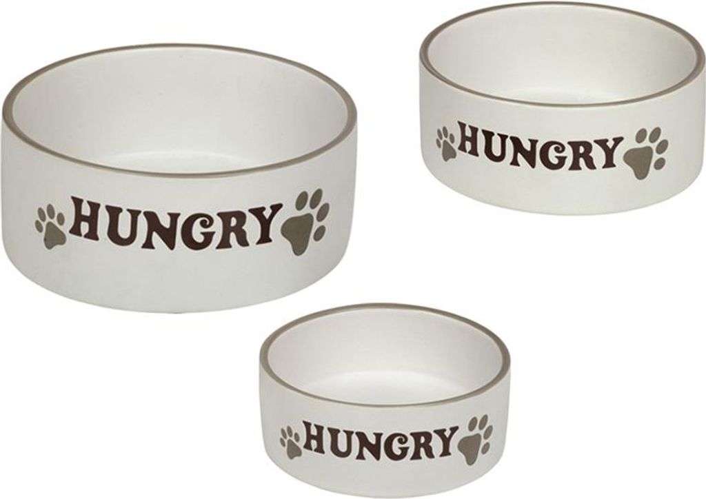 Nobby Hunde Keramiknapf "HUNGRY" Ø18,0 X 7,0 cm creme