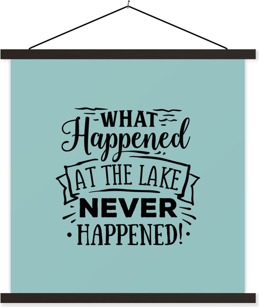 MuchoWow Textilposter Sommer - Sprichwörter - Grün - Schwarz 40x40 cm mit schwarzem Rahmen - Fotos