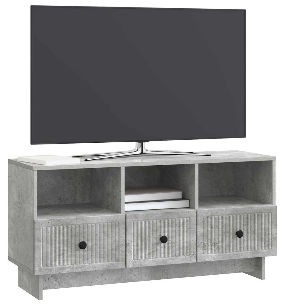 vidaXL TV-Schränk Betongrau 102 x 34,5 x 50 cm Holzwerkstoff