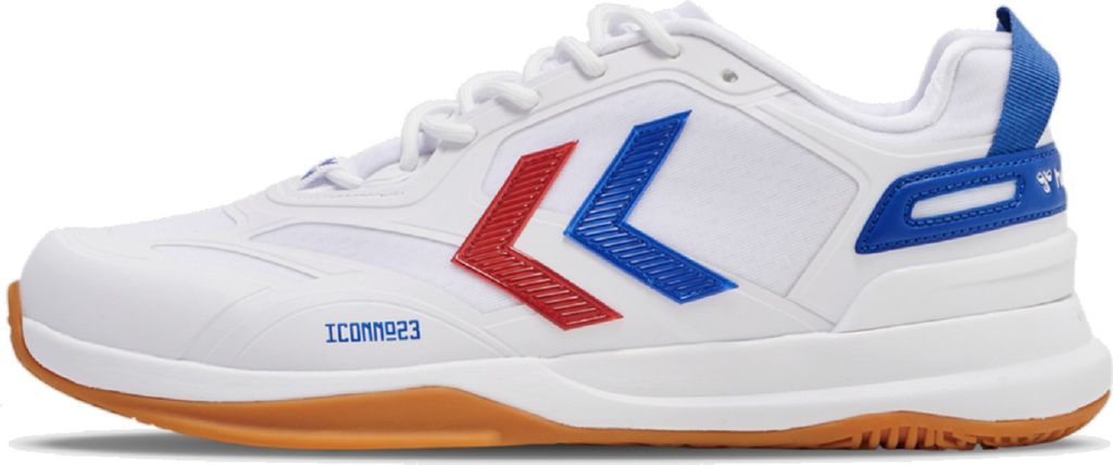 Hummel Dagaz 2.0 Icon No23 Indoor Handballschuhe Sportschuhe weiß/blau/rot 215179-9368, Schuhgröße:37.5 EU