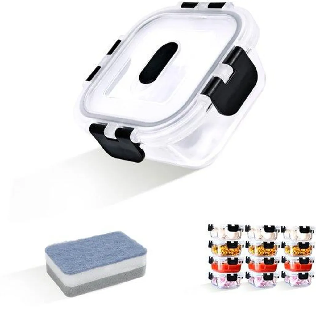 Petites Boîtes en Verre de 320 ml pour Transport de Repas et Snacks