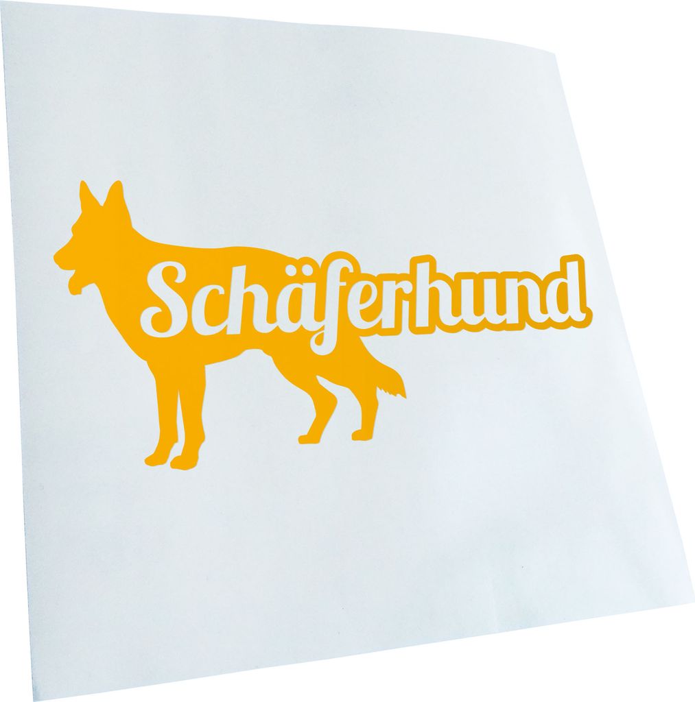 Kiwistar - Autoaufkleber - Schäferhund mit Name Hund Heckscheibenaufkleber - Aufkleber für Auto Kfz Fahrrad, LKW, Truck Mofa