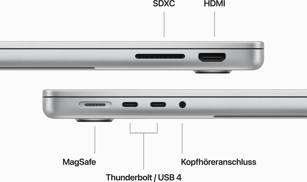 Apple MacBook Pro 35,6cm(14‘‘) M3 8-Core 1TB silber Produktbild 17