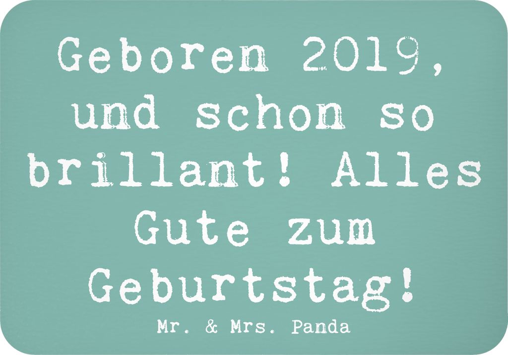 Mr. & Mrs. Panda magnet Spruch 2019 Geburtstag - Meeresbrise - Geschenk, holzmagnet, Glückwunsch, Geburtstagsgeschenk, Kühlschrankmagnet, haftmag...