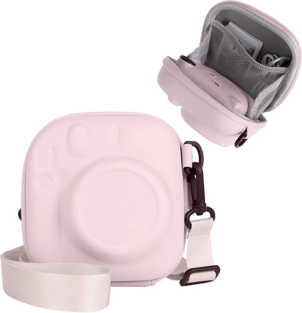 Fujifilm Instax Mini Kameratasche – EVA Schutztasche mit Schultergurt, Rosa