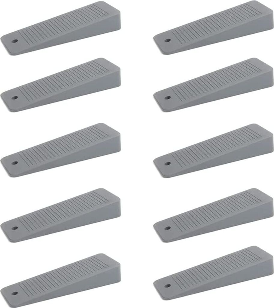 10x sossai Türkeile aus Hartgummi in Grau Türstopper Türpuffer Keil Türkeil