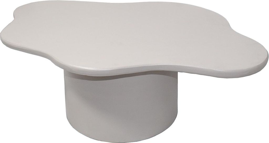 Couchtisch aus Metall – Cremefarben – POLENDRA