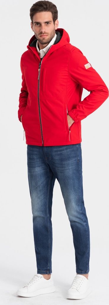Ombre Clothing Softshell-Jacke für Männer Wistari rot L