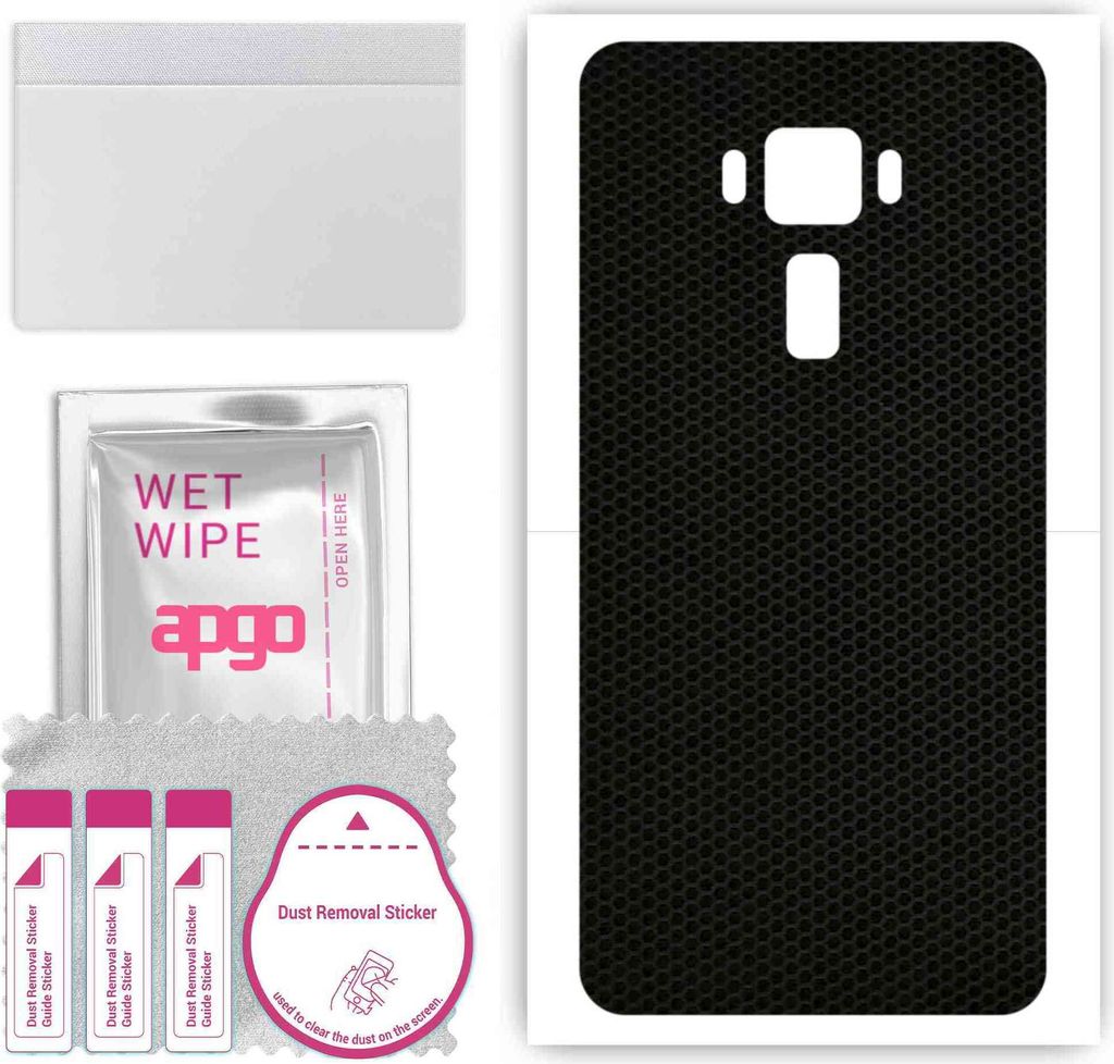 apgo Rückseite Schutzfolie, Skin, kompatibel mit Asus Zenfone 3 ZE520KL, Hinten Displayschutzfolie aus Vinylfolie, kratzfest, einfache Montage - M...