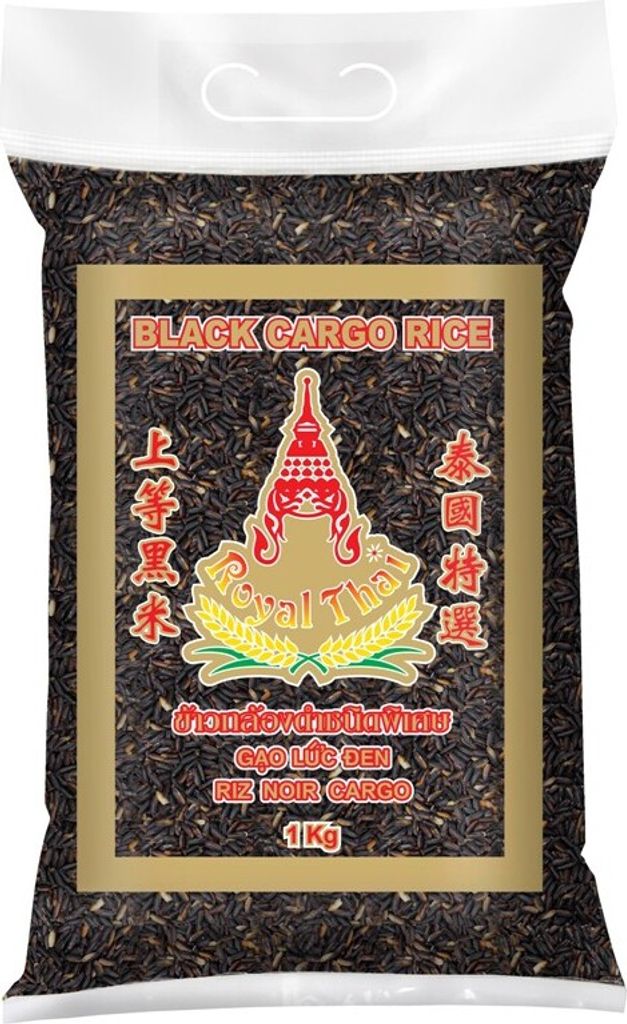 [ 1kg ] ROYAL THAI Schwarzer Reis / Riz Noir Cargo AAA / Produktbild 