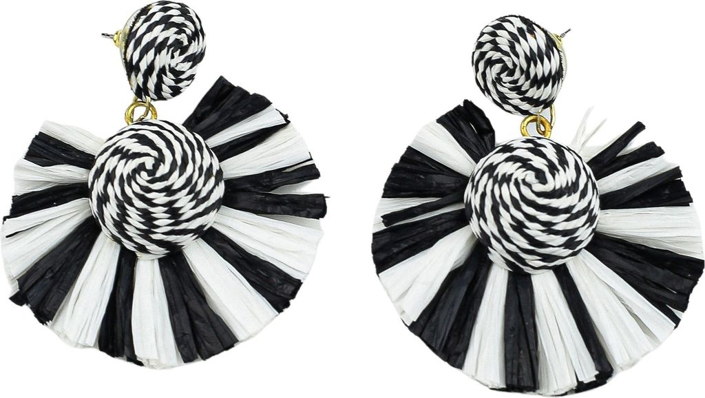 Ohrstecker Piper in schwarz-weiss von collezione alessandro