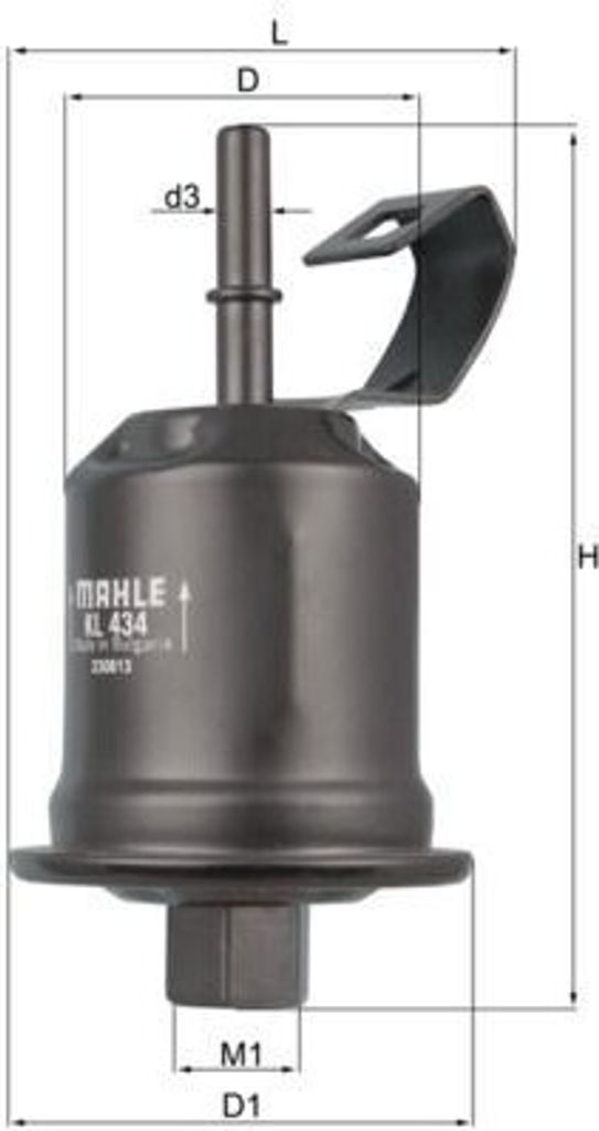 Kraftstofffilter MAHLE KL 434 für TOYOTA Avensis Kombi (T22) Leitungsfilter