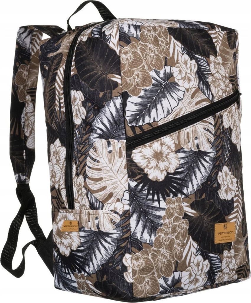 Peterson | Rucksack-Reisetasche, mit Kofferträger, Braun, Bunt, 25x40 cm
