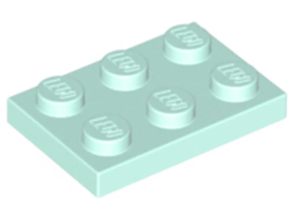 Lego 3021 Plaques 2x3 Aqua Clair - Lot de 250 Pièces pour Construction