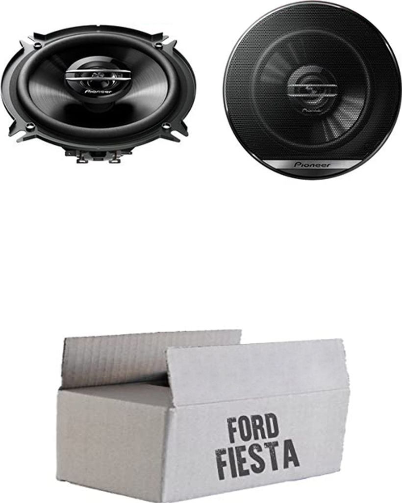 Lautsprecher Boxen Pioneer TS-G1320F - 13cm 2-Wege 130mm PKW Koaxiallautsprecher Auto Einbausatz - Einbauset passend für Ford Fiesta 3 4 5 Front -...