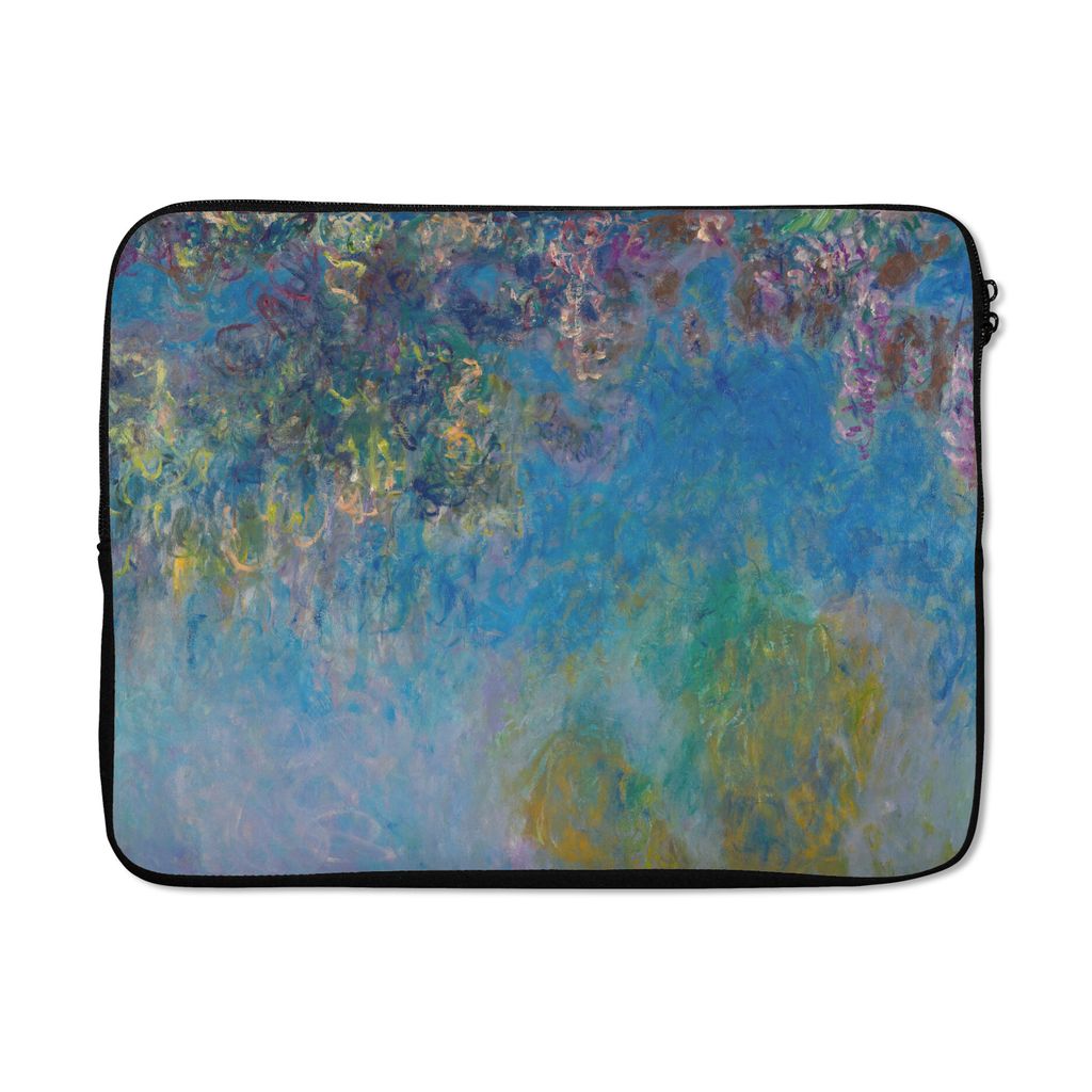 MuchoWow Laptop Hülle 17 Zoll Laptoptasche Glyzinie - Gemälde von Claude Monet - Zipper - Schutzabdeckung