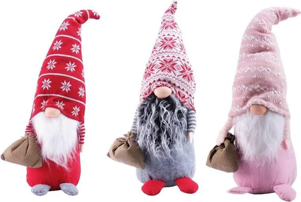 Gnome de Noël hauteur 55cm modèle 476945 - Décoration scandinave rouge