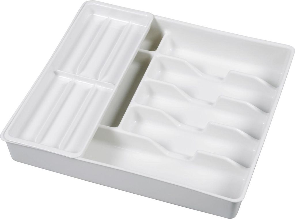 KEEEPER Besteckkasten mit Einsatz 38x42,5x7,5cm weiß Immagine del prodotto 