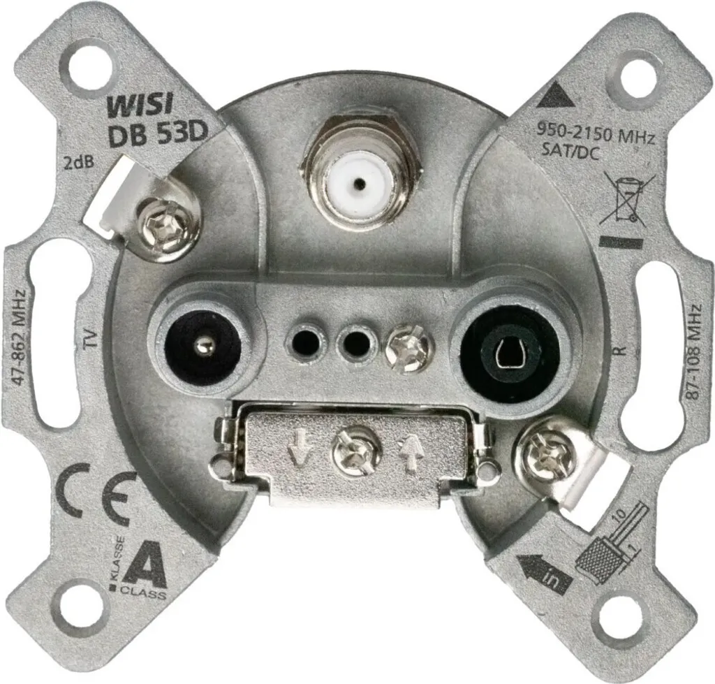 Prise SAT Wisi DB 53 D 76823 Faible Perte 2 dB Haute Performance