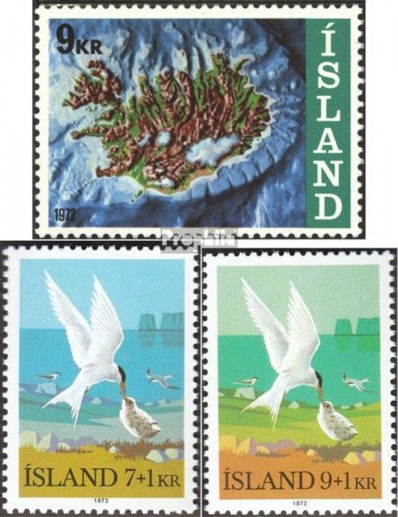 Briefmarken Island 1972 Mi 468,469-470 (kompl.Ausg.) postfrisch Festlandsockel