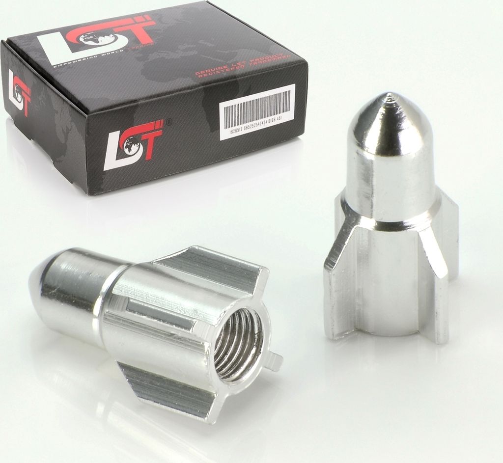 2X Ventilkappe Reifenventil Rakete Silber Für Pkw Lkw Motorrad Fahrrad Quad Kfz