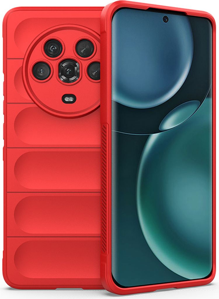 Honor Magic 4 Hülle, Weich TPU Silikon Stossfest Anti-rutsch Schutzhülle für Honor Magic 4 Rot