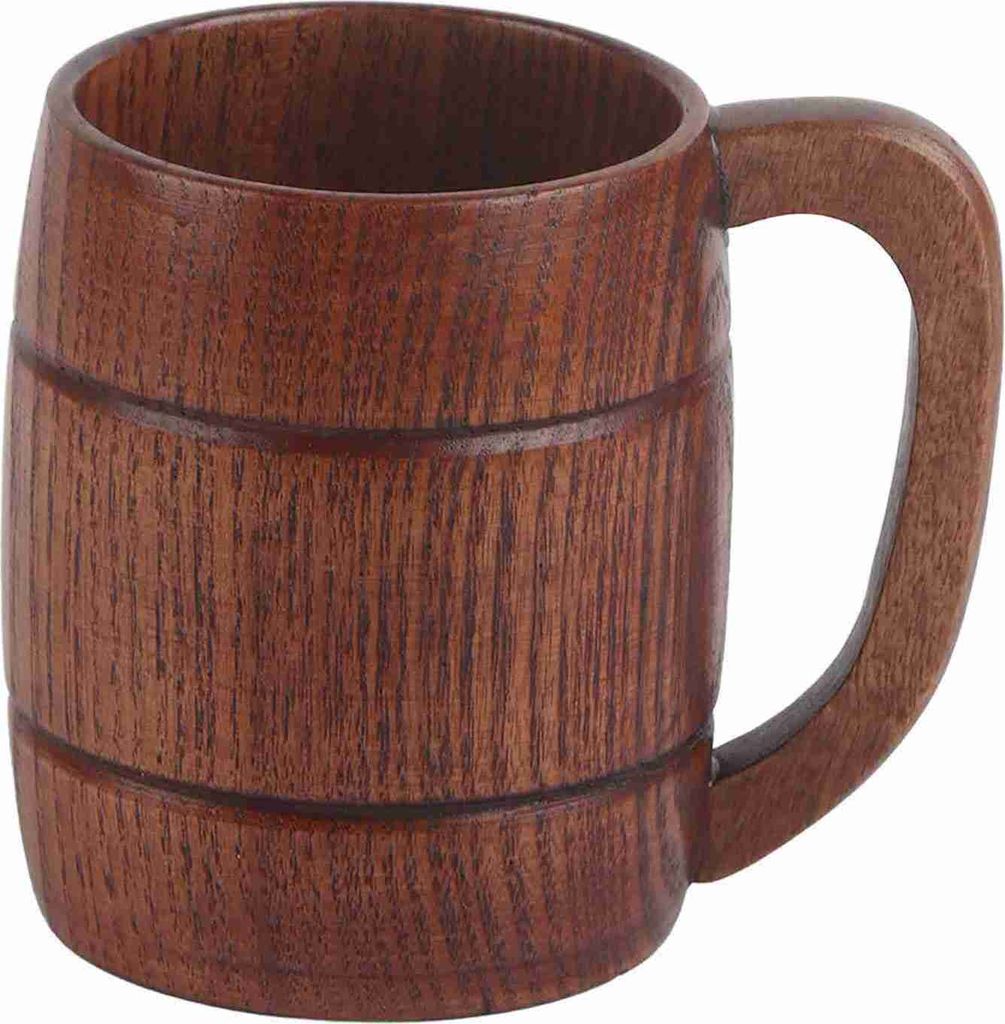 Natural Pure Wooden Beer Cup Handmade Eco friendly Water Drinking Cups