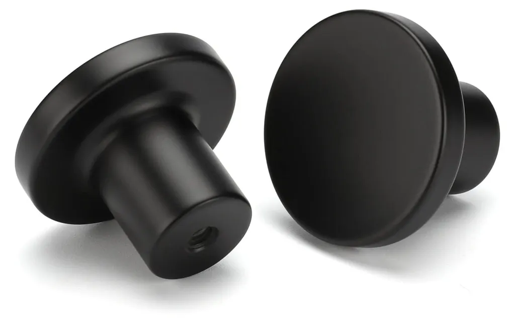 Boutons de meuble noir mat 30mm pour remplacer vos vieilles poignées