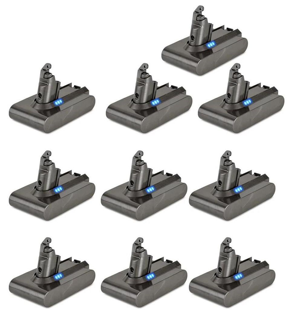 Staubsauger-Akku V6 SV03 DC62 - Li-Ion Ersatzakku - Spannung 21,6 V - Kapazität 4,0 Ah/4000 mAh - 10er Pack - UL- - Rosa