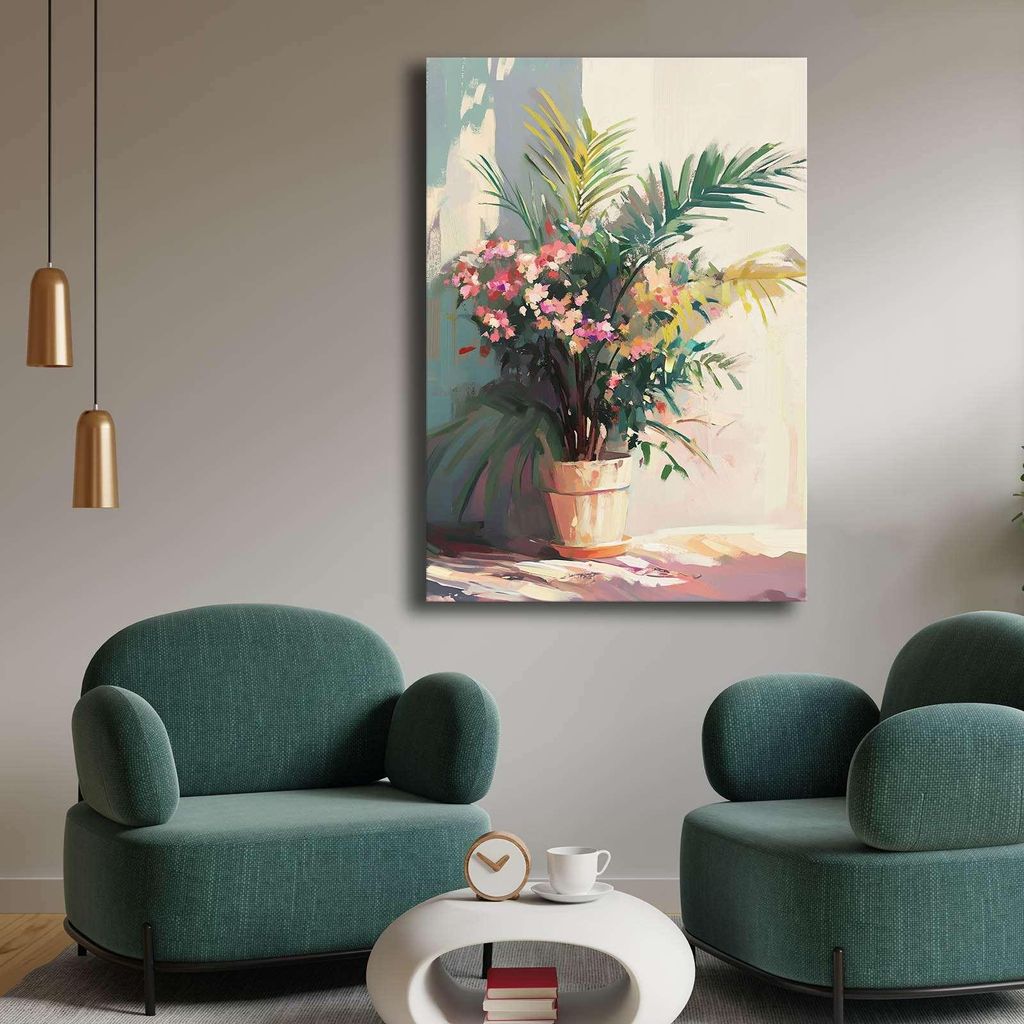 Wallity, 70100BSRC-010, Dekoratives Leinwandgemälde, Mehrfarbig, Leinwand, 70 x 100 cm