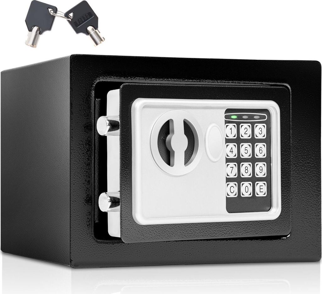 tectake® Elektronischer Safe 17 x 23 x 17 cm Produktbild 