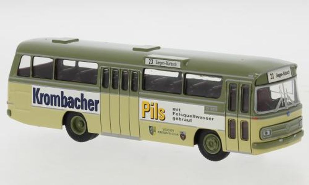 Brekina 52155 - 1/87 Mercedes O 302-11 RStn, Siegen - Krombacher Pils, 1972- Neu