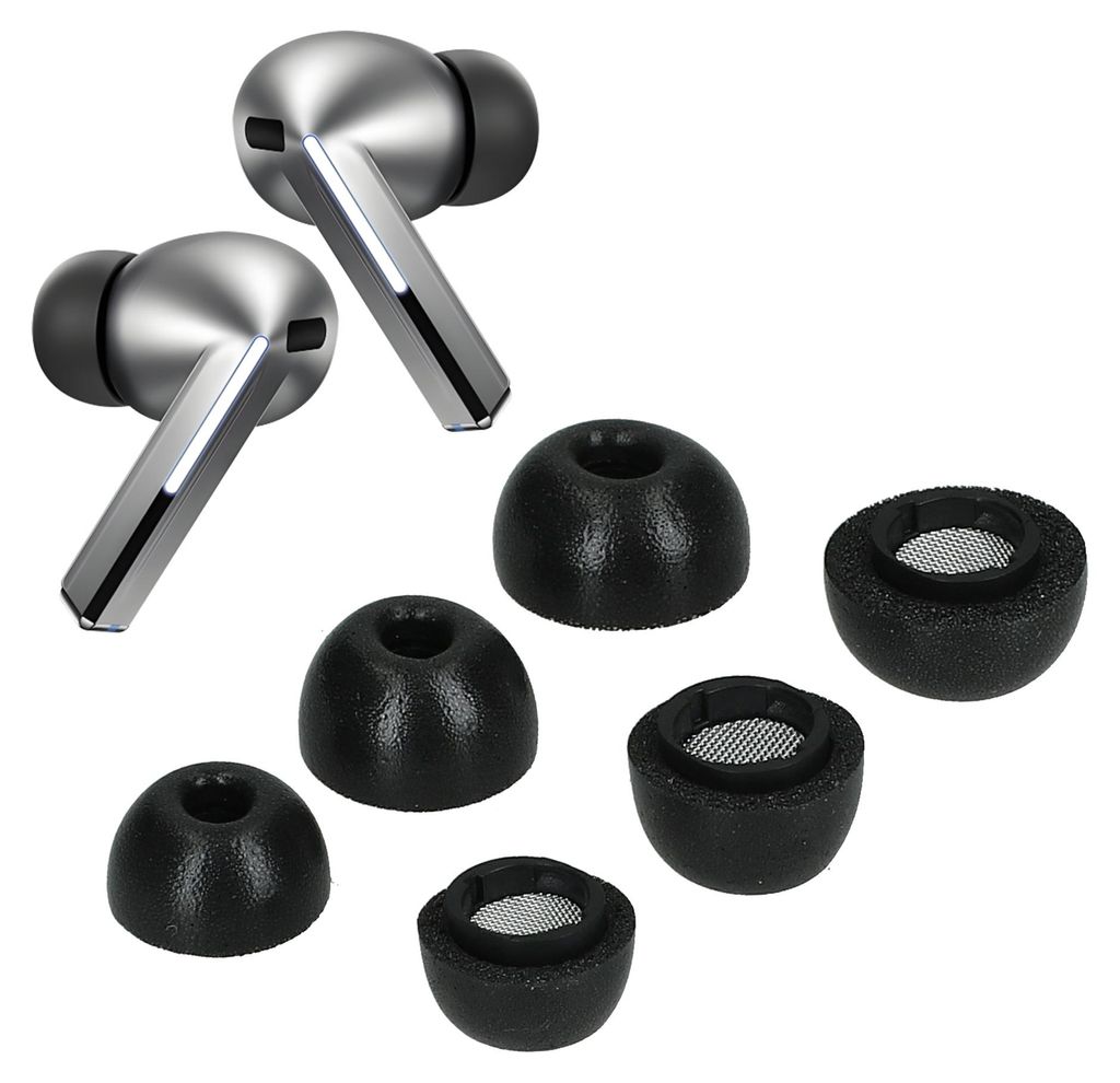 kwmobile 6x Aufsätze für Samsung Galaxy Buds 3 Pro / Galaxy Buds 4 Pro Ersatz Ohrstöpsel - 3 Größen - Ear Tips für In-Ear Kopfhörer - Zubehör