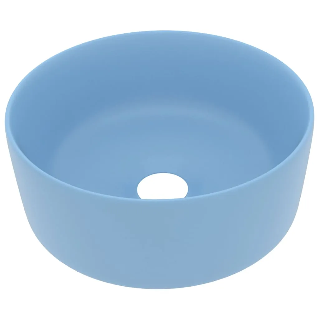 Lavabo Lusso Azzurro Opaco vidaXL - Ceramica per Bagno da Sogno