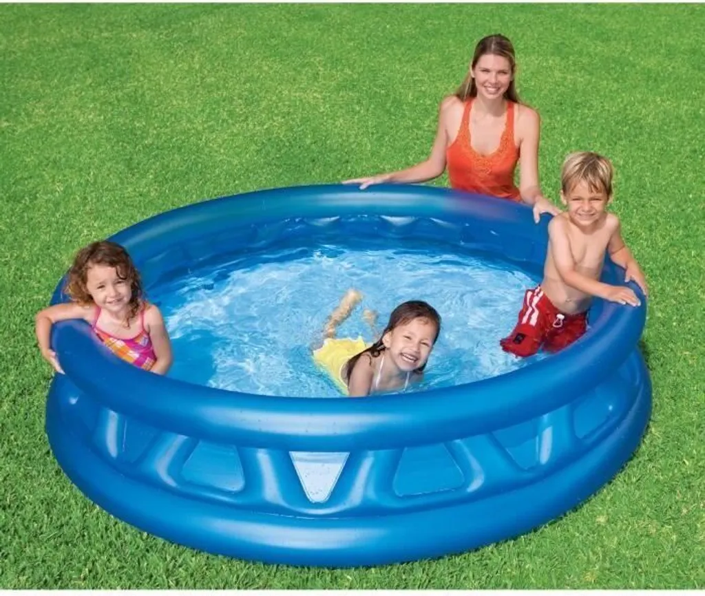 Piscine Gonflable Ronde Intex Soft Side Pool 188x46cm Bleue de 666L
