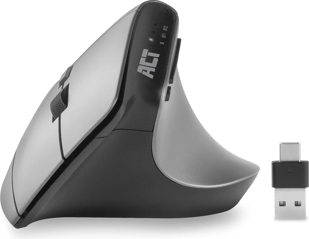 Souris ergonomique Bluetooth multi-dispositif avec USB-C