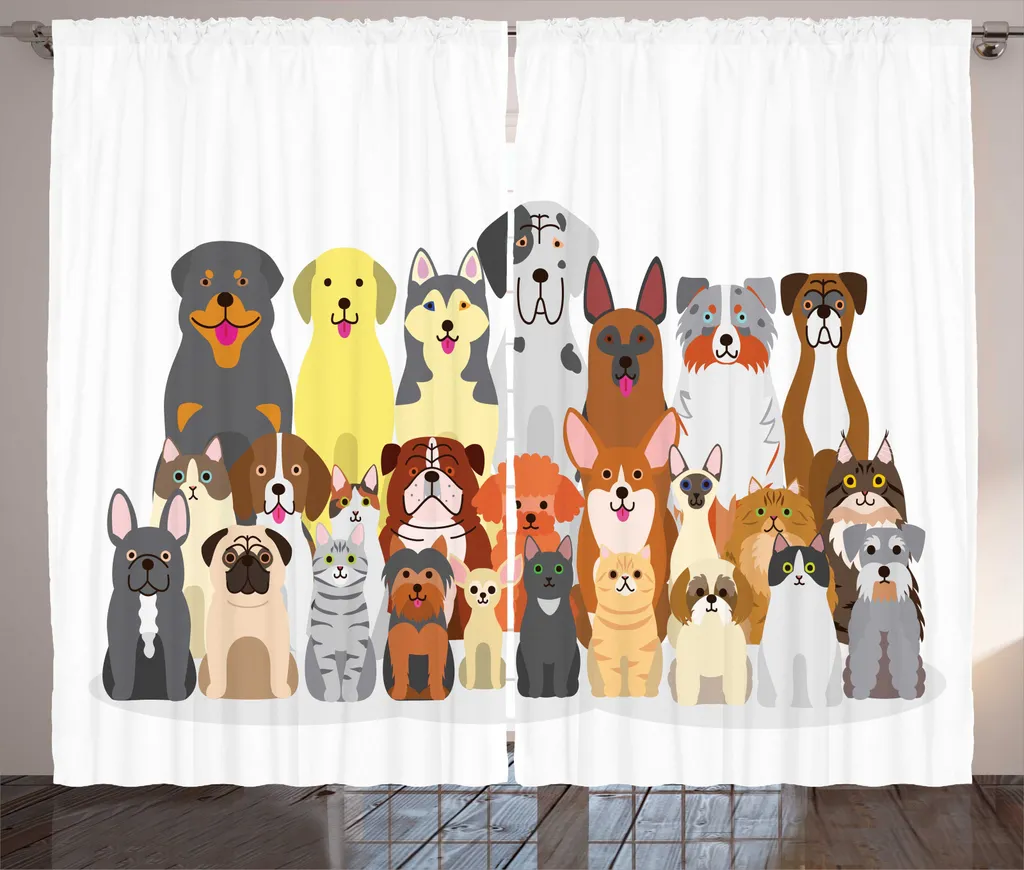 Tenda Lavabile ABAKUHAUS Amanti Animali Cartoon 280x245 cm