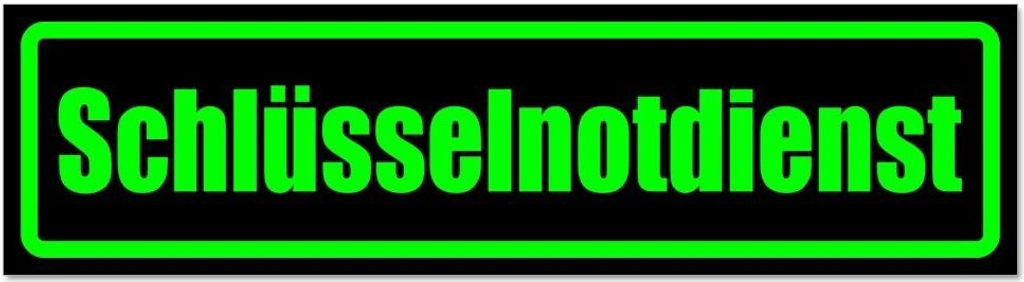 Kiwistar - Autoaufkleber - Grün - Schwarz - 45 x 12 cm - Schlüsselnotdienst - Hinweis Aufkleber Sticker für Auto, Kfz, Fahrrad, PKW, LKW
