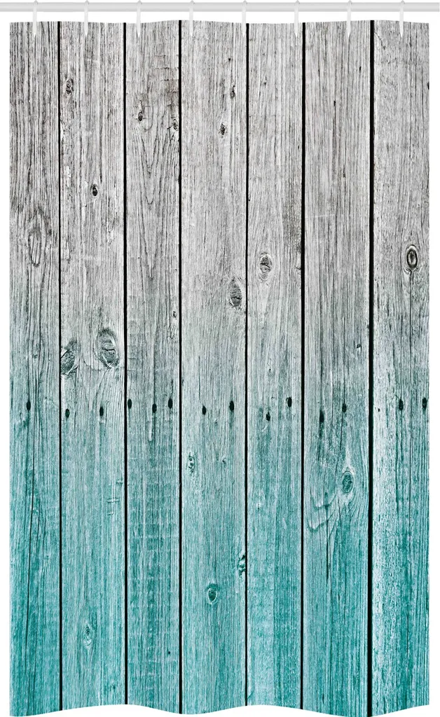 Tenda Doccia Rustica ABAKUHAUS 120x180 cm | Effetto Legno per Bagno Stretto