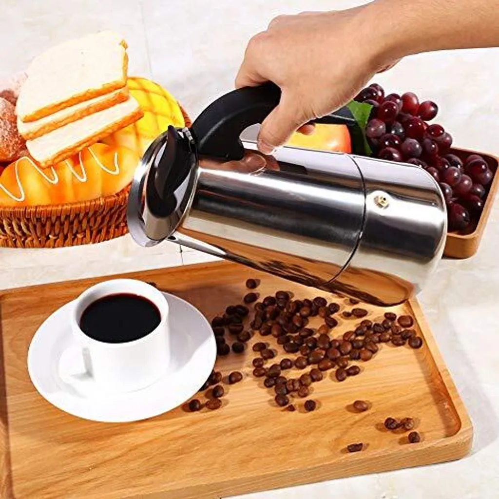 Caffettiera Italiana Moka Acogedor: Acciaio Inox e Manico Anti-Scottatura